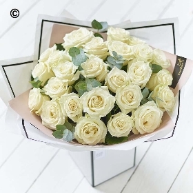 Pure Grace Luxury White Roses for Mothers Day