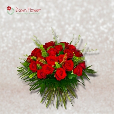 Red Naomi Rose Hand Tied Bouquet