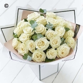 Pure Grace Luxury White Roses for Mothers Day
